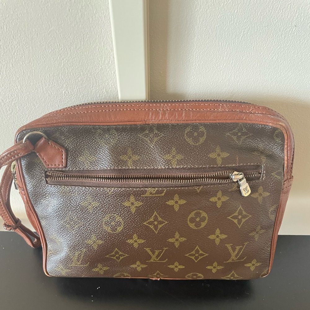 LV MONO WRISTLET (SOME MARKS) classic LV stamp on inside (before serial tags)